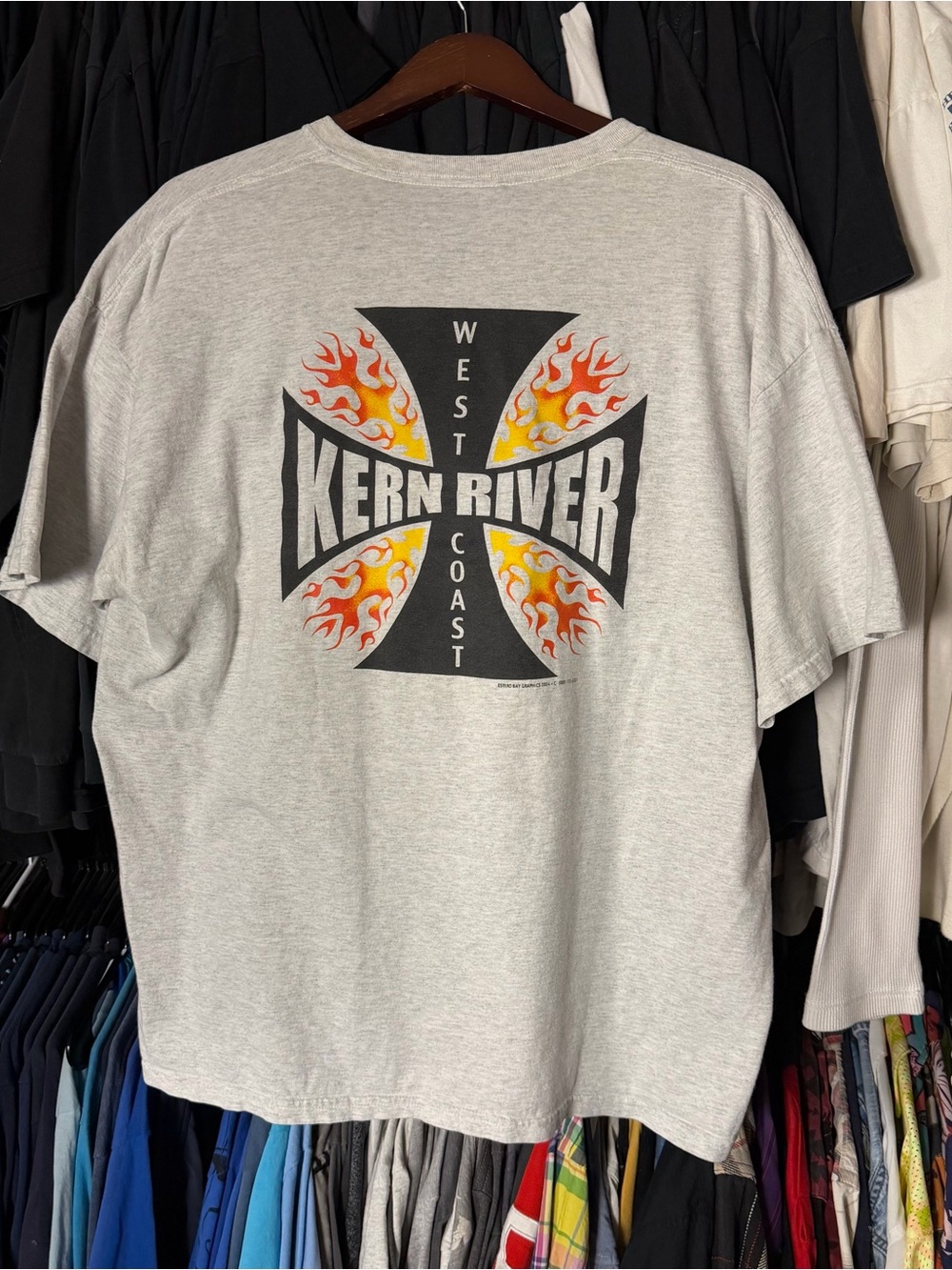 Kern River West Coast Choppers Shirt Mens XL Grey Biker Choppers Motorcycles